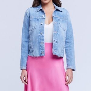 L'AGENCE Janelle Denim Jacket in Highland